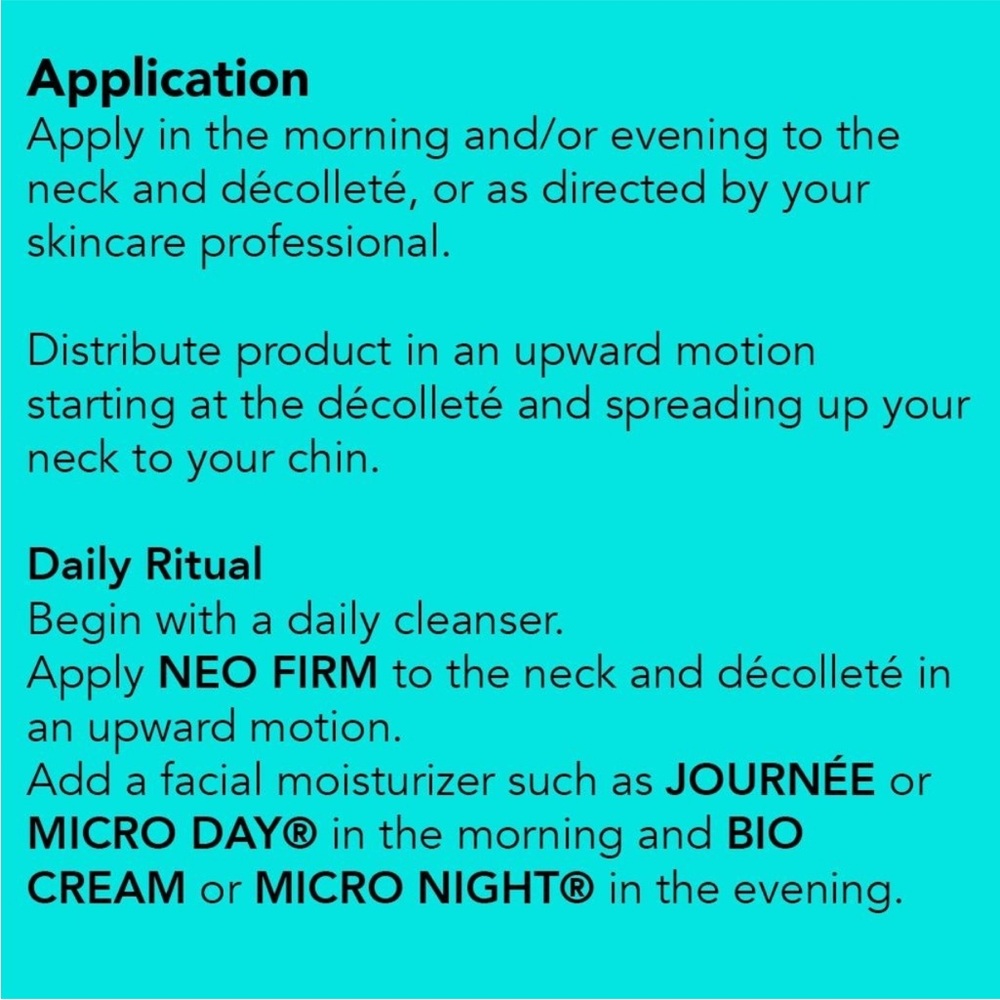 NWT....NEO-FIRM NECK TIGHTENING CREAM (formally Micro Firm) 1.69 ounces - Picture 5 of 9
